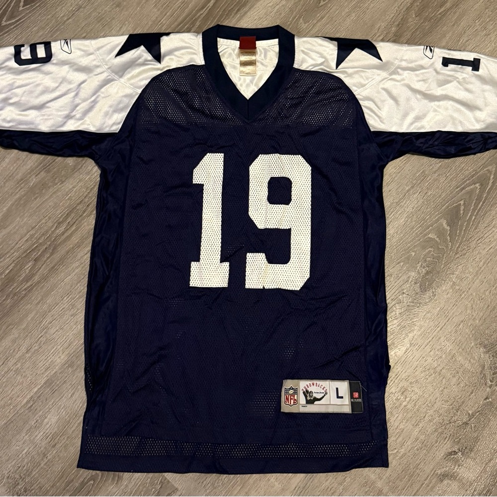 Dallas cowboys miles Austin jersey mens l Reebok Dark Blue & White Sports Jersey
